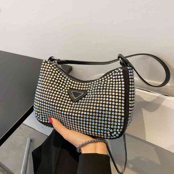 

80%2022 new luxury bags accessories underarm western style rhinestone hand tote for womenwomen's fashion bags