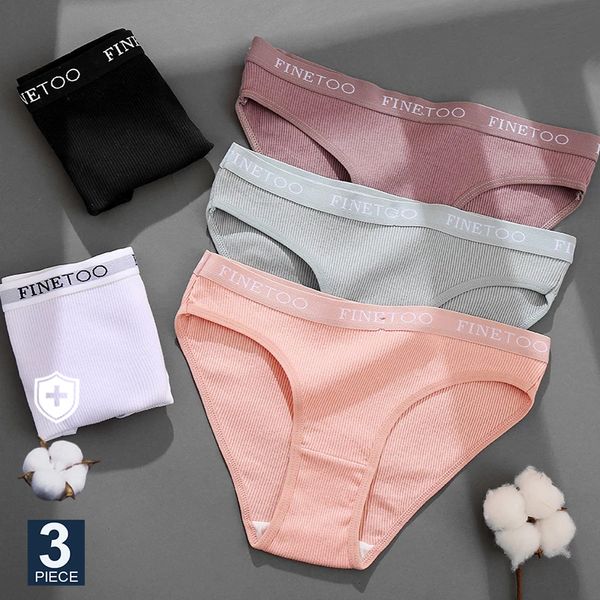 

3pcs/set women cotton underwear pantys lingerie letter underpants ladies 9 solid colors -xxl woman panties briefs, Red;black