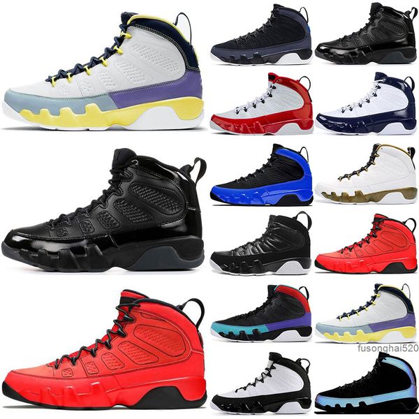 

men basketball shoes jumpman 9s 9 black white change the world statue gym red mens trainers sports sneakers size 40-47