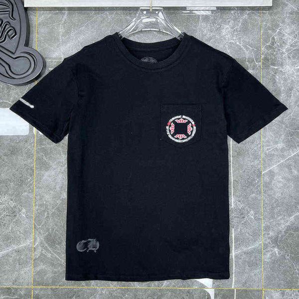 

classics mens t shirts brand crew neck short sleeves tees ch t-shirts sweater casual heart horseshoe sanskrit cross print1116, White;black