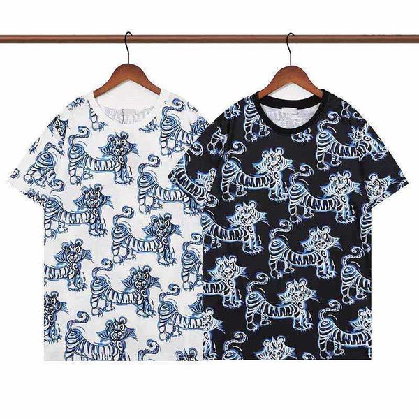 

designer t shirts chest letter laminated print short sleeve high loose trendy brand casual t-shirt pure cotton for men and women, White;black