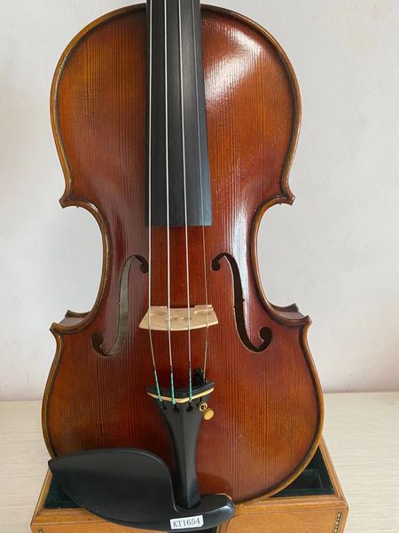 

master 4/4 violin 1pc solid european flamed maple back hand made