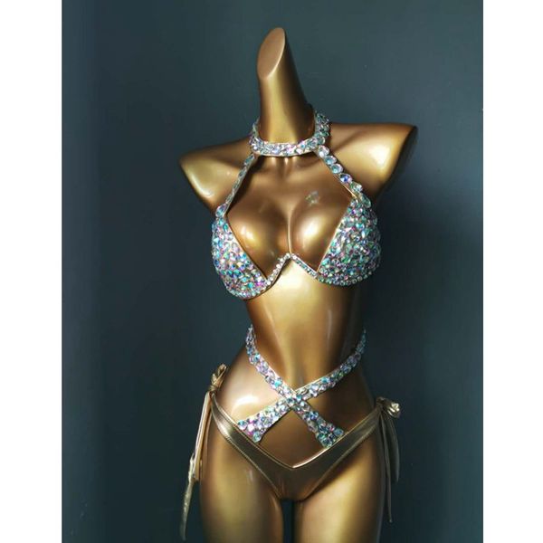 

venus vacation diamond swimwear rhinestone bikini set sexy women bathing suit push up beachwear