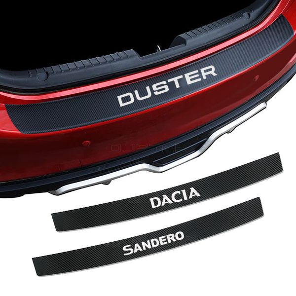 

car rear bumper load edge protector stickers for renault dacia duster logan sandero auto trunk guard plate decoration decals