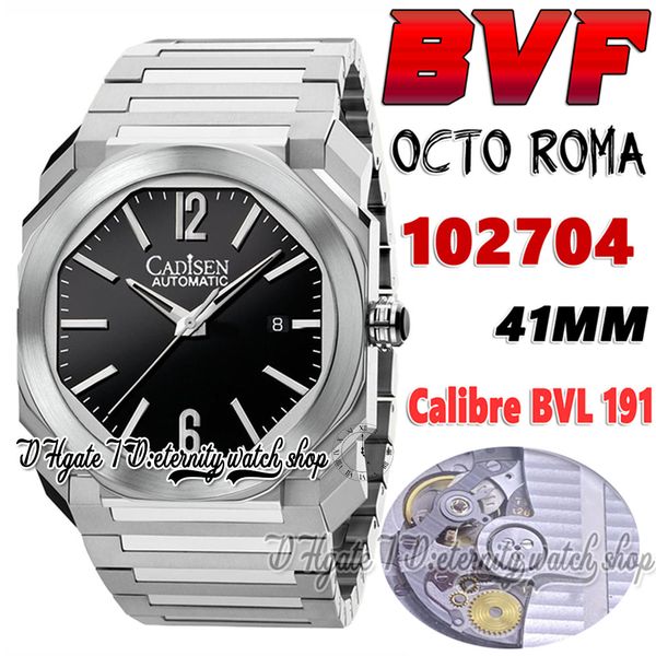

2022 bvf v3 octo bv102704 bvl191 bv191 automatic 41mm mens watch black dial stick markers sapphire ss stainless bracelet eternity latest sup, Slivery;brown