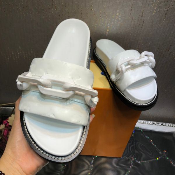 

2022 designer womens slippers sunset flat comfort mules lady luxury summer sandals beach slide flip flops size us 4-11, Black
