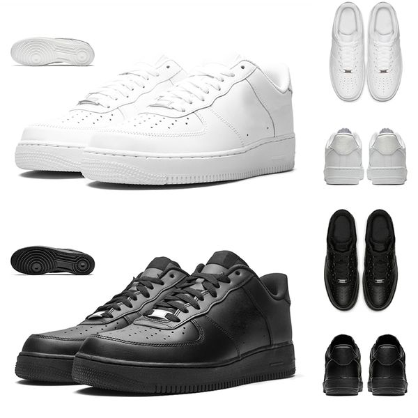 

designer 1 low 07 casual shoes men women classic triple white black mens outdoor sports sneakers platform size 36-45