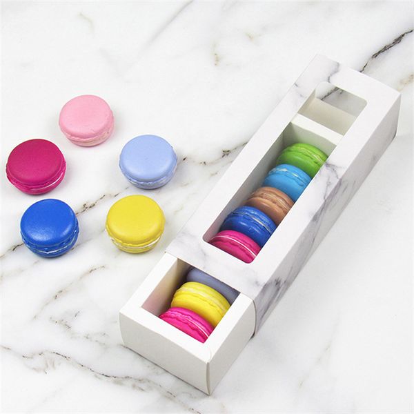 Scatole Kraft marroni rettangolari piccole/grandi Scatole regalo in carta resistente con finestre in PVC trasparente per bomboniere Macaron Prodotti da forno e confezioni di gioielli MJ0442