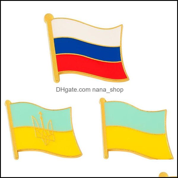 

pins brooches jewelry russia flag enamel pins custom simple lapel badges peace and love gift for friends drop delivery 2021 5d9gy, Gray