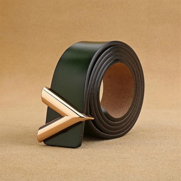 

2021 man belt summer style all-match leather buckle belts for women luxury designer brand v nice fashion apparel accessories237e, Black;brown