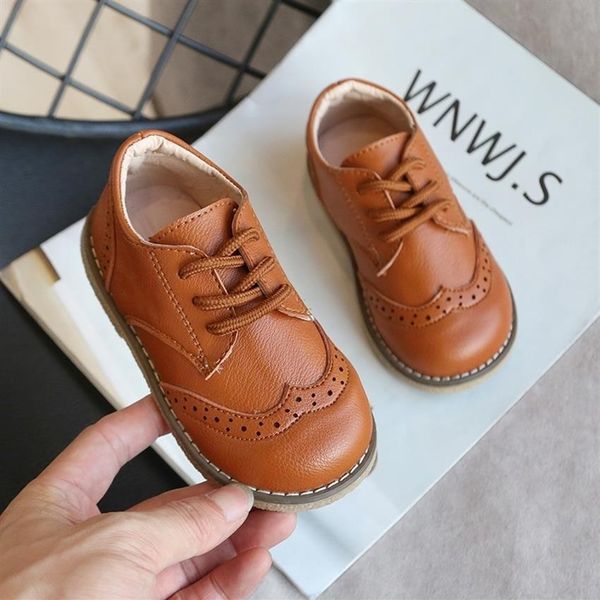 

new spring autumn children leather shoes for boys girls casual shoes kids soft bottom casual outdoor shoes baby sneakers y201028288w, Black;red