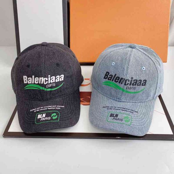 

balencaigass designers hat luxurys baseball hats caps ins the original high-quality correct version perfectly reproduces the old coke washed, Blue;gray