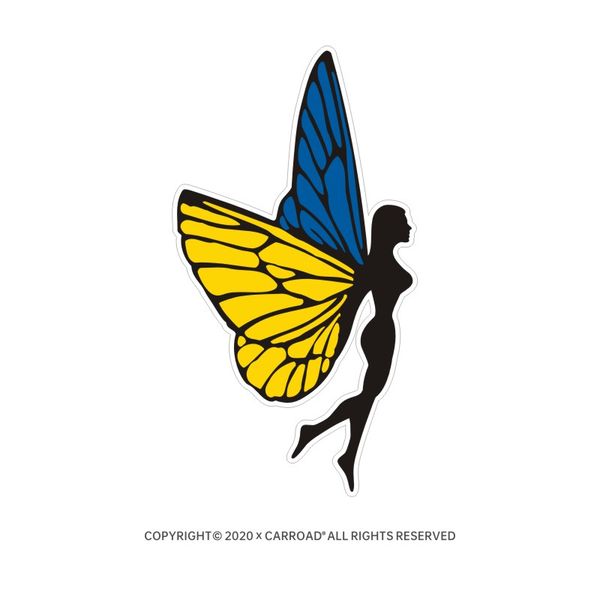 

ukraine flag car stickers reflective membrane pet vinyl waterproof decal for automobile motorcycle trolley windows laphelmet