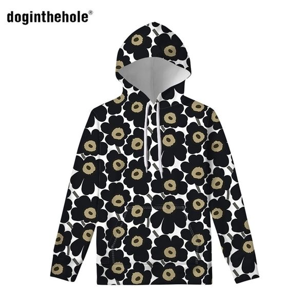 Doginthehole Hoodies for Woman Poopy Print Whothirt с женщиной с капюшоном с длинным рукавом.