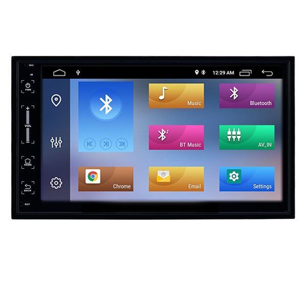 7 polegadas 2 Din DVD DVD Android Player Universal GPS Navegação Rádio com HD Touchscreen Bluetooth Suporte OBD2 Carplay Director Control