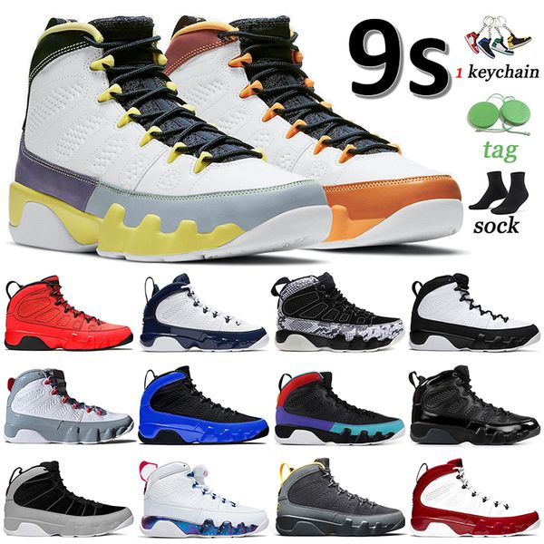 

9s change the world basketball shoes jumpman 9 mens og sneakers motorboat jones unc space jam fire red bred particle grey white outdoor spor
