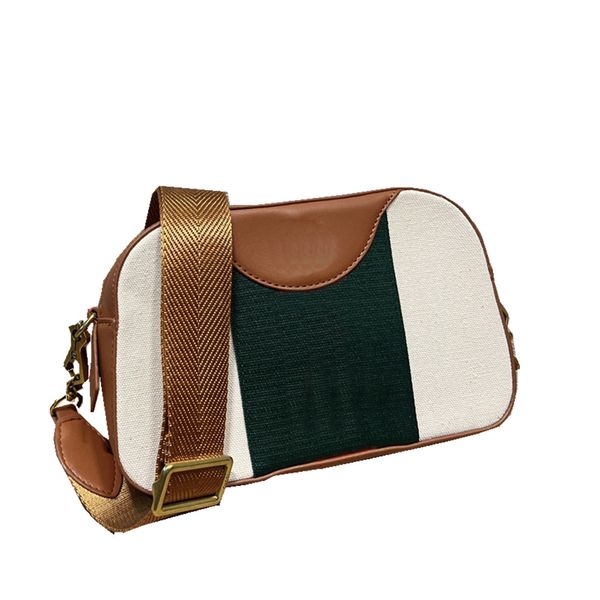 

2022designer shoulder bag women's red and green canvas camera bag
