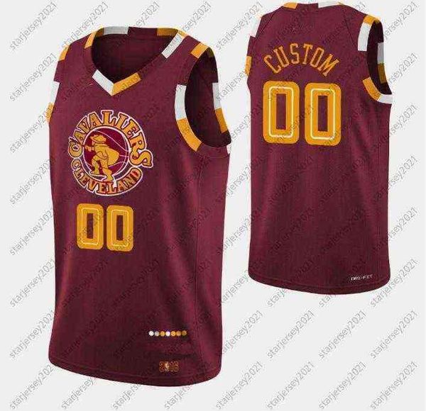 

Wholesale Custom 75th Anniversary Basketball Jersey Cleveland's Cavaliers's Men Collin Sexton Jarrett Allen Evan Mobley Okoro Cedi Osman Darius Garland Wine