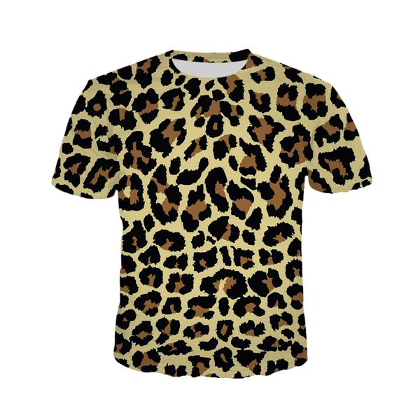 Nuova stampa 3D Animal Cheetah T-shirt casual stampata digitale 3D con maniche corte e colletto tondo per uomo e donna Taglie forti S-6XL Harajuku 001