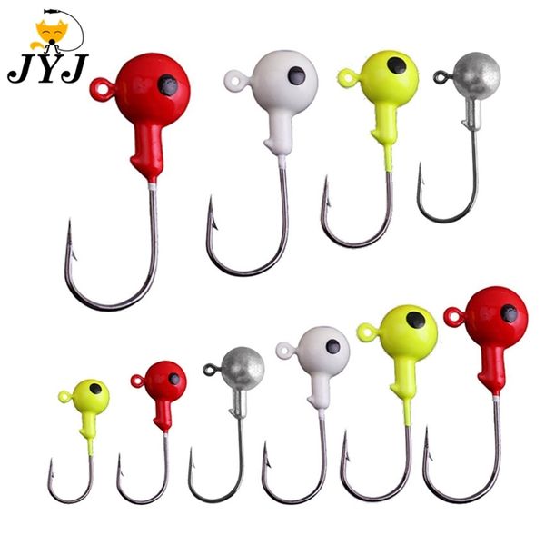 

10pcs jig head hook 35g 5g 7g 10g 12g 14g 18g fishing hook colored jig lure hard baits soft worm fishing tackle 220623