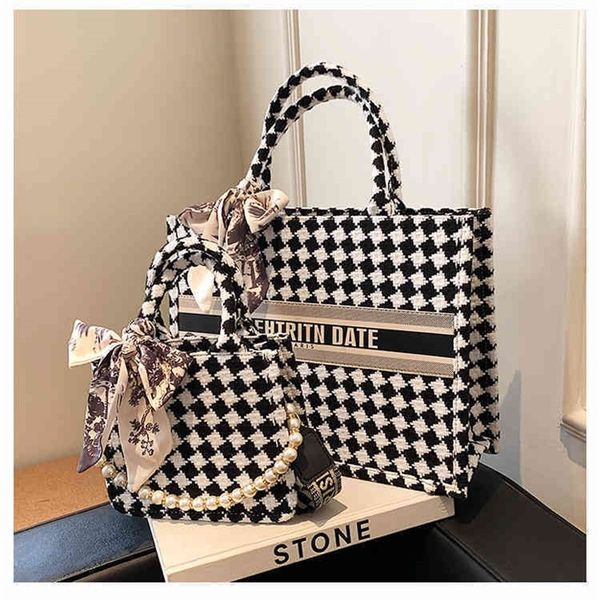 

90% off to shop online fashion ins canvas handbag high capacity tote bag pearl bag