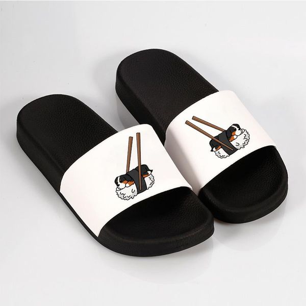 Slippers City Puppy Pattern Summer Print Open Toe Sandals 2022 Женщины шлепанцы для женщин