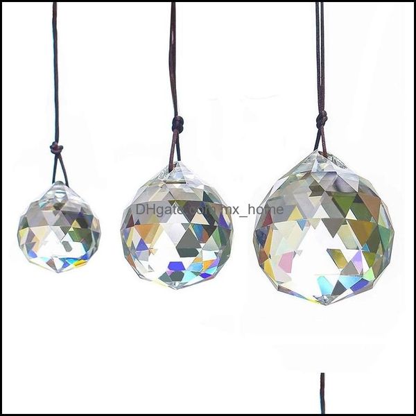 30 mm Kristallkugel-Prismen-Anhänger, facettiertes Glas, Deckenlampe, Beleuchtung, hängende Kronleuchter, Tropfenperlen, Hochzeitsdekoration, Lieferung 2021, Kunsthandwerk