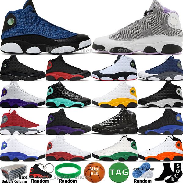 

brave blue red flint bred hyper royal 13 13s mens basketball shoes del sol court purple houndstooth black cat he got game lakers men sports