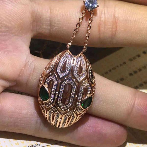 

designer jewelry women chain necklace earrings bvlg snake series full diamond pendant necklaces fashion valentine's day gift, Silver