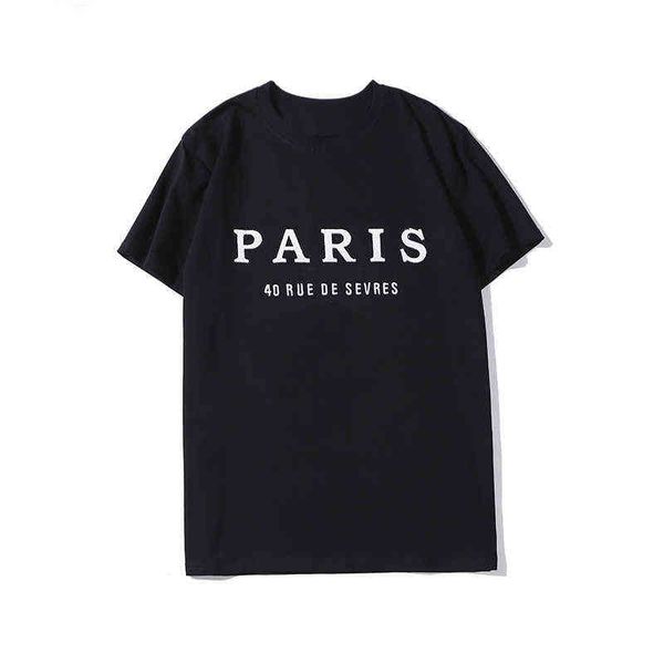 

20ss mens designer t shirt fashion paris men women couples casual t shirt black white stylist shirts size s-xxl, White;black