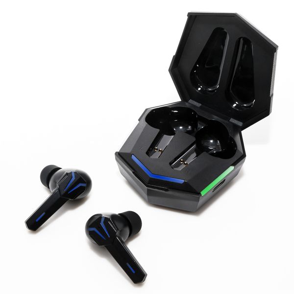 F15 Auricolari wireless Auricolari con microfono Cuffie da gioco a bassa latenza In Ear LED 5 ore di riproduzione Touch Auricolari per iPhone Android