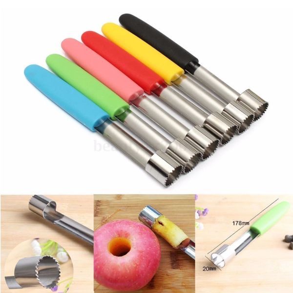 Utensili da cucina creativi per la rimozione del torsolo della frutta in acciaio inossidabile per la rimozione del torsolo delle mele Utensili da cucina per seminatrice di mele Utensili da cucina facili da girare