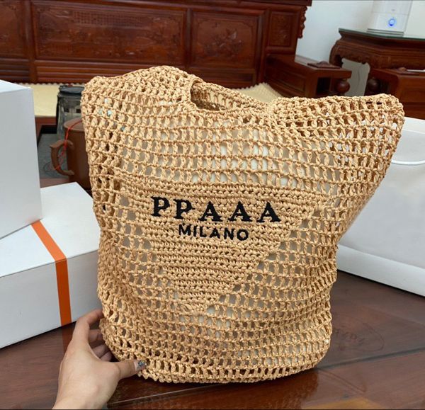 

5a luxury woven shopping bag totes designer shoulder bags women letter pattern classic handbag