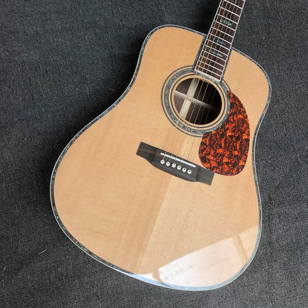 

custom solid spruce d body classic acoustic guitar