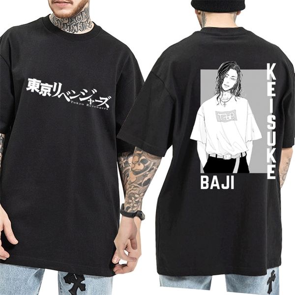 

baji keisuke matsuno chifuyu brother t-shirt tokyo revengers t shirt for men women summer street hip hop short sleeves tee shirt 220708, White;black
