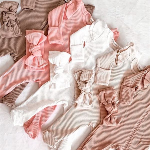 

baby knit rompers baby boys jumpsuit headband autumn baby girls clothes for born costumes kids overalls infant clothing 220707, Blue