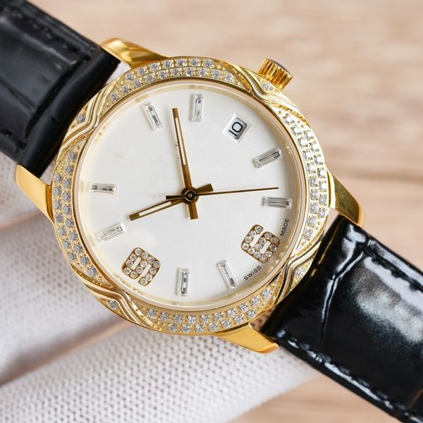

fashion mechanical elegant womens watch 35mm stainless steel leather sapphire crystal oyster perpetual designer watchs luxury watches montre, Slivery;brown