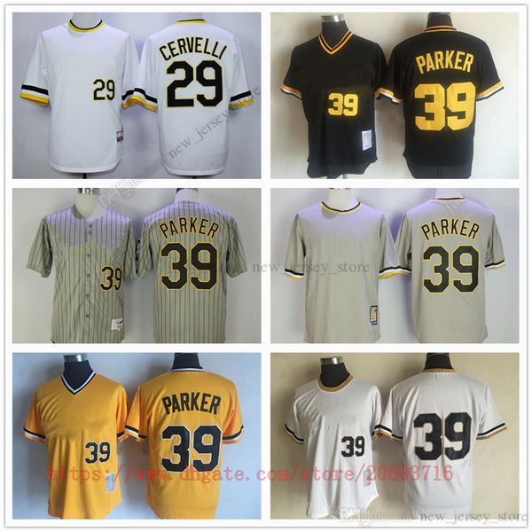 

movie college mitchellness baseball wears jerseys stitched 39 daveparker 29 franciscocervelli all stitched name number breathable sport sale, Black
