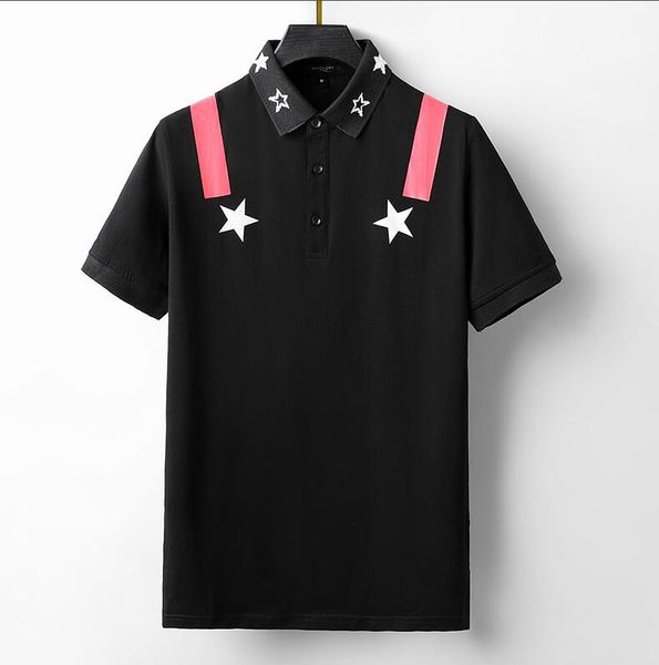 

luxurious men's t-shirts p home polo shirt red rubber triangle logo logo for men and women cotton short sleeves #3088, White;black