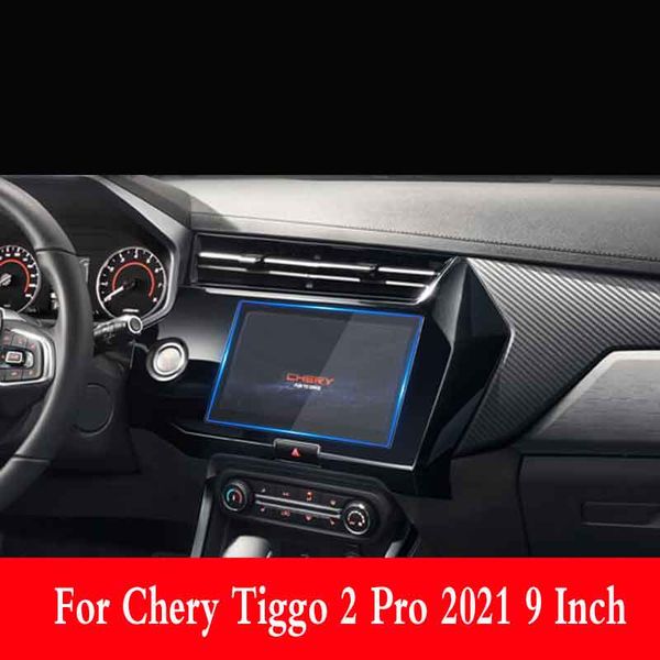 

for chery tiggo 2 pro 3x 2021 9 inch car radio gps navigation tempered glass screen protector film interior accessories