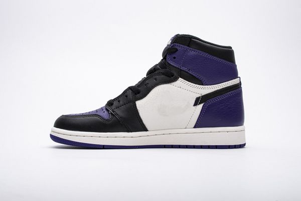 

mens shoes jumpman 1 high og court purple 2.0 basketball shoes sports sneakers real leather color purple/white/black size 36-47 available