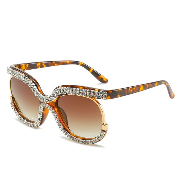 

new fashion personality diamond sunglasses trend ladies glasses, White;black