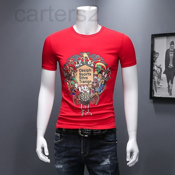 

men's t-shirts designer -f44750 men's short sleeve 2021 summer printed mercerized cotton t fake mold glhs2022, White;black