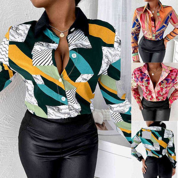 

new women's shirt long sleeve lapel single breasted fashion, White
