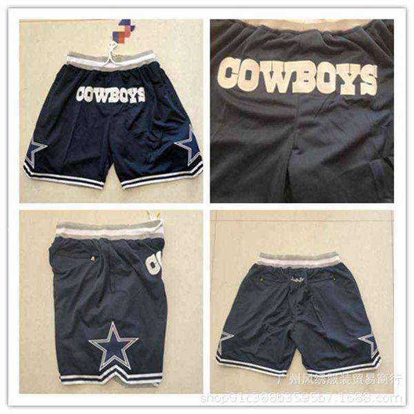 

cowboys embroidered pocket pants american basketball zipper, White;black