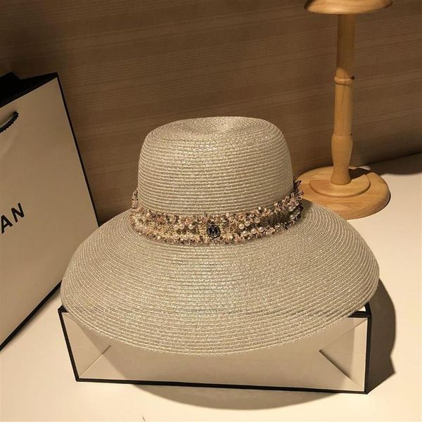 

summer lady sun hat beach straw folding285n, Blue;gray