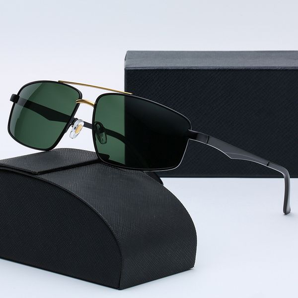 

2023 luxury sunglasses polaroid lens designer mens goggle senior eyewear for women eyeglasses frame vintage metal sun glasses with box 4120, White;black