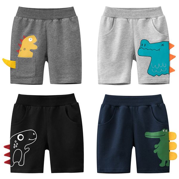 

children cotton for boys shorts print cartoon summer toddler kids beach casual sports pants baby, Black