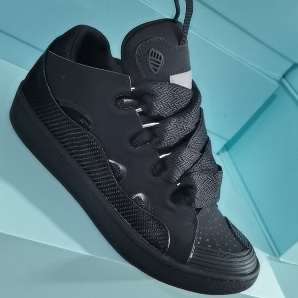 

designer sneaker mesh woven lace-up shoes style 90s extraordinary sneaker embossed leather curb sneakers fashion mens womens in nappa calfsk, Black