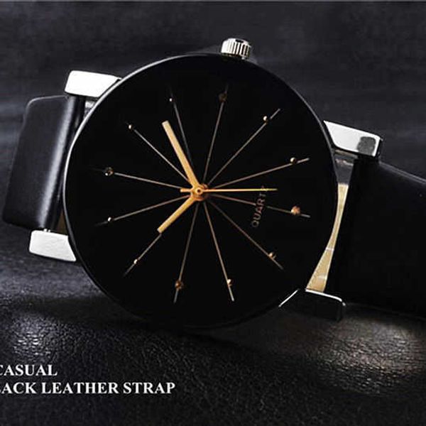 

women's watch leisure pu leather fashion quartz clock casual feminino relojes men wristwatch chronograph, Slivery;brown